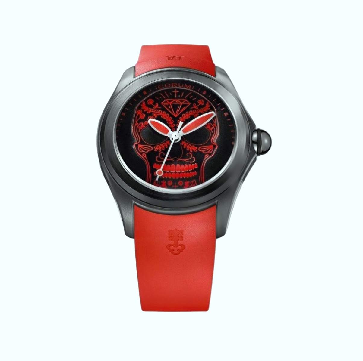 Corum Bubble Red Skull Watch