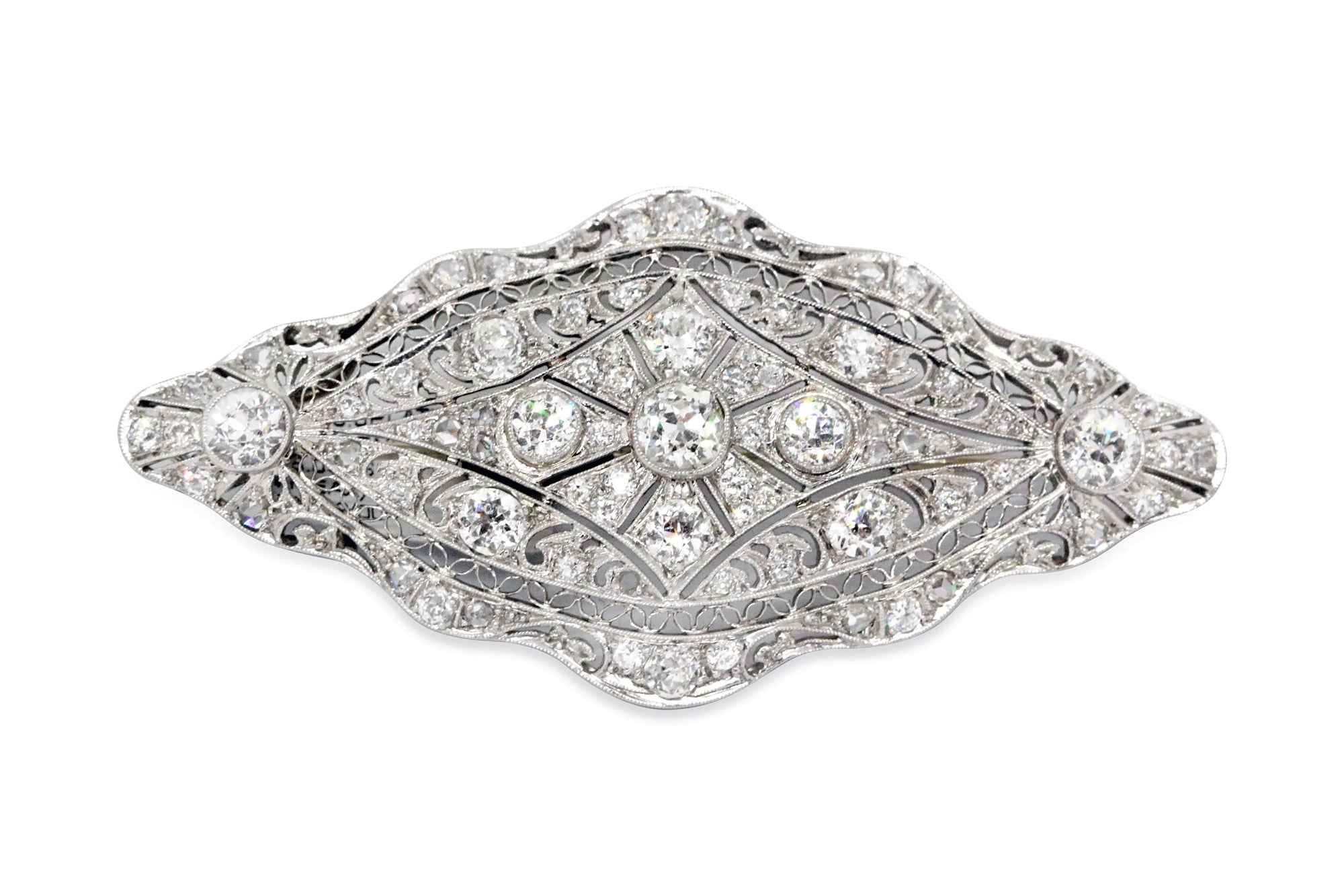 Platinum Deco Pin/Pendant.