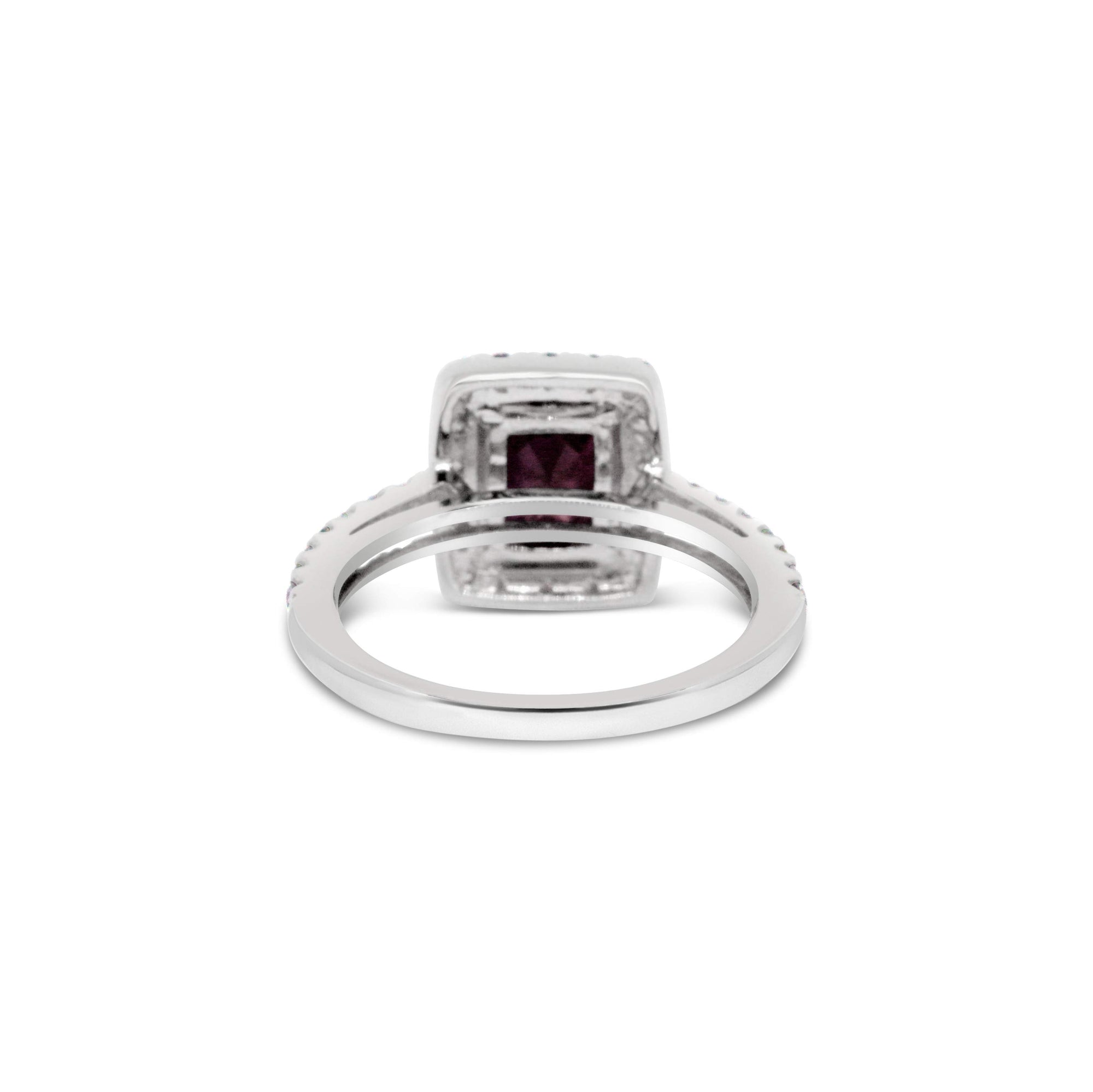 18kt White Gold Burma Ruby & Diamond Ring