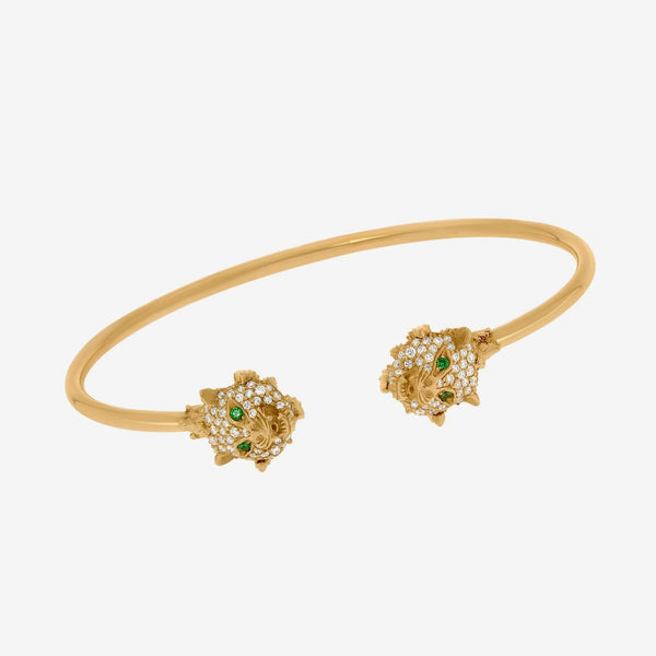 18kt Gold Gucci Diamond Cuff Bracelet