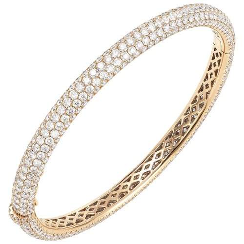 18kt Pave Diamond Bangle