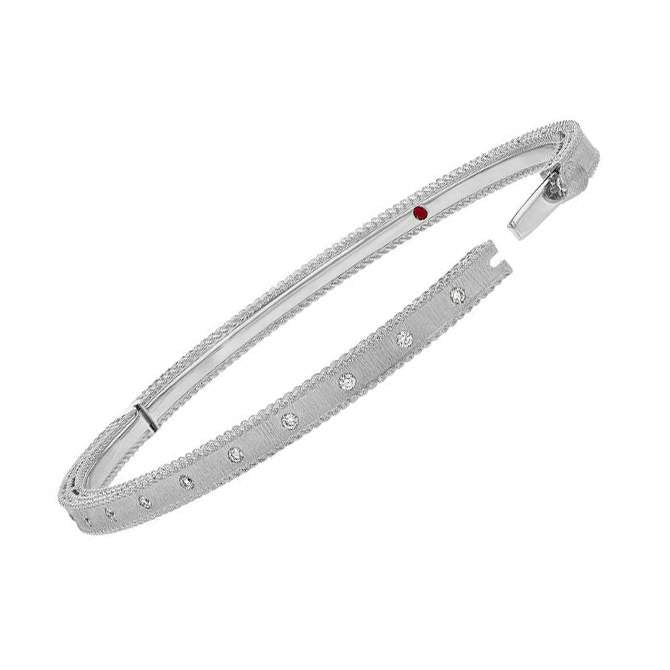 18kt Gold Roberto Coin Princess Diamond Bangle