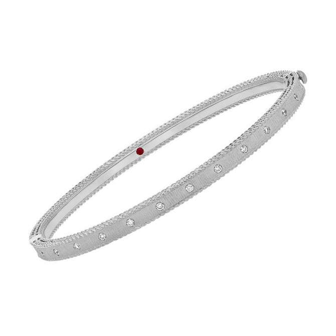 18kt Gold Roberto Coin Princess Diamond Bangle