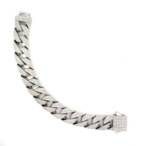 18kt Gold Diamond Pave Link Bracelet