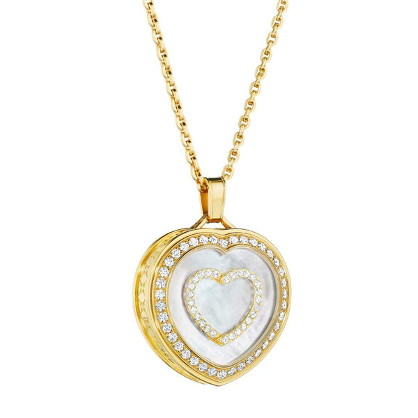 18kt Gold Paul Forrest Mother Of Pearl & Diamond Pendant