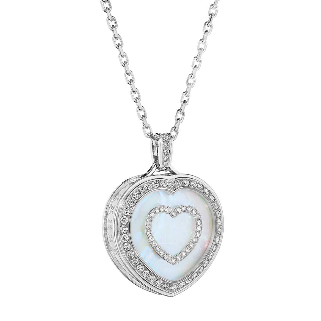 18kt Gold Paul Forrest Mother Of Pearl & Diamond Pendant