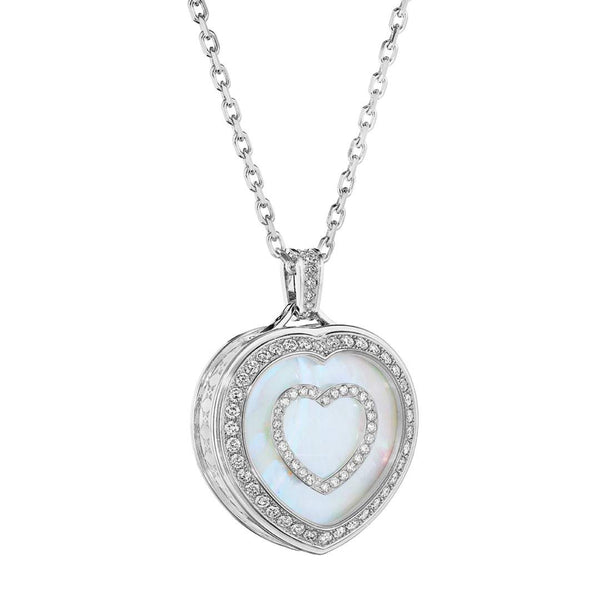 18kt Gold Paul Forrest Mother Of Pearl & Diamond Pendant