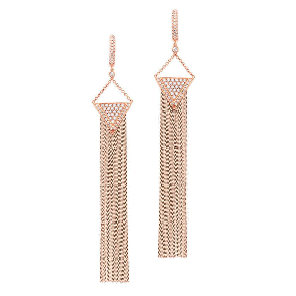 18kt Gold Diamond Tassel Earrings