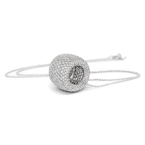 18kt White Gold Diamond Pendant