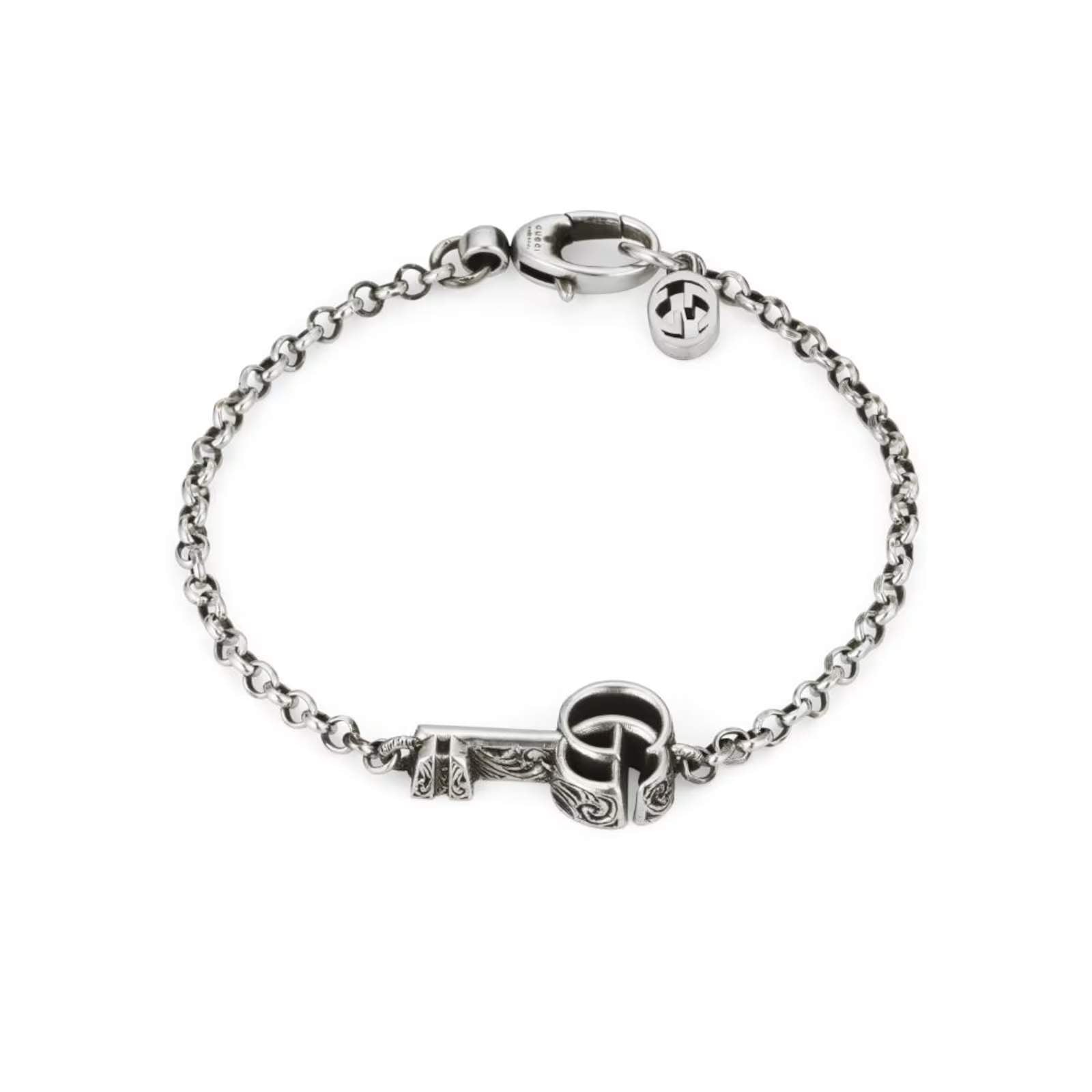 Sterling Silver Gucci Key Bracelet