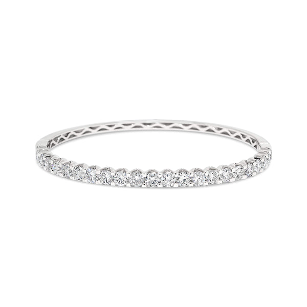 18kt White Gold Diamond Bangle