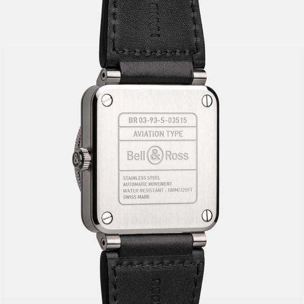 BELL & ROSS BR-03 GMT BLACK WATCH.