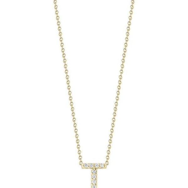 18kt Gold Roberto Coin "T" Initial Necklace