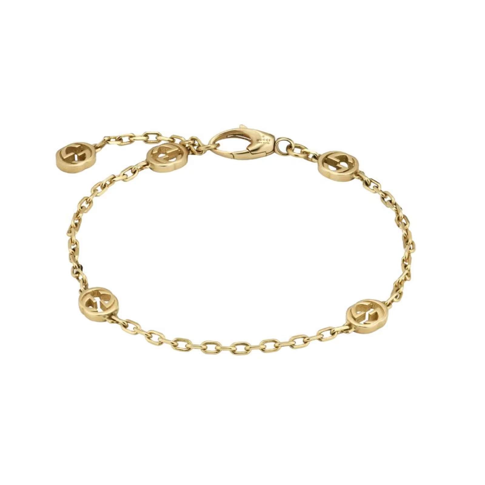 Yellow Gold Gucci Interlocking G Bracelet