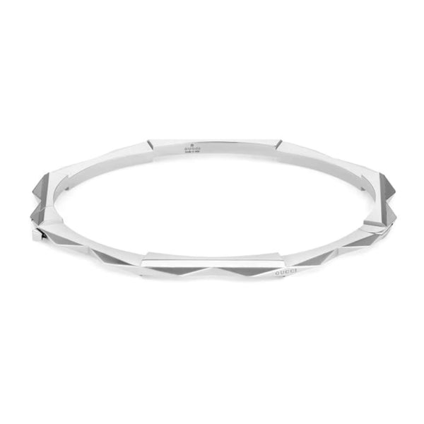 White Gold Gucci Link To Love Bangle