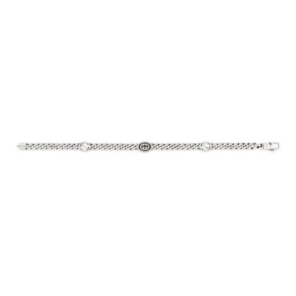Silver Gucci Interlocking Bracelet