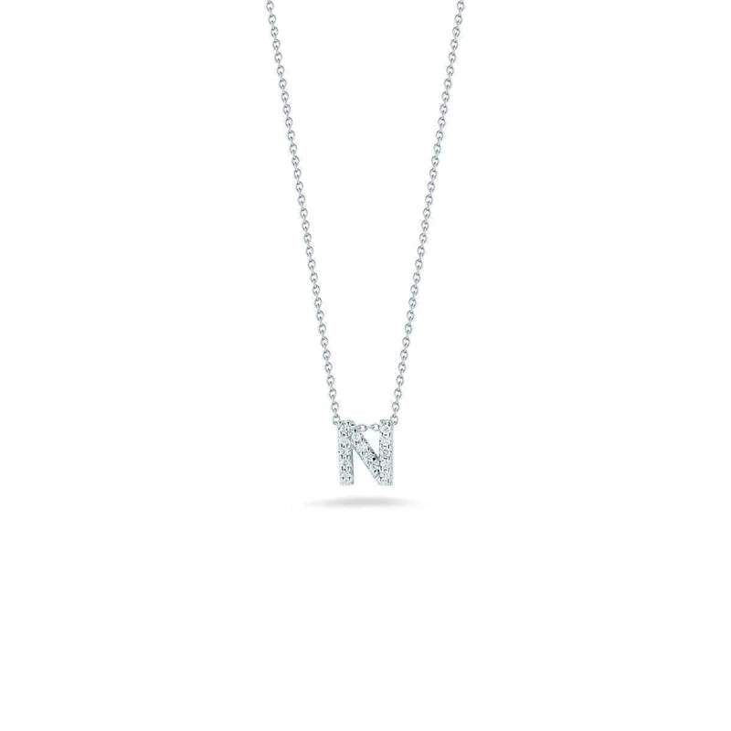 18kt Gold Roberto Coin Love Letter "N" Necklace