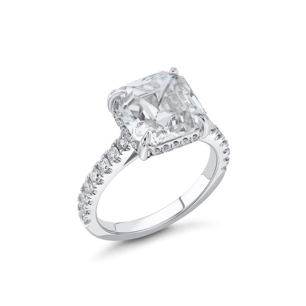 Asscher Cut Diamond Engagement Ring.