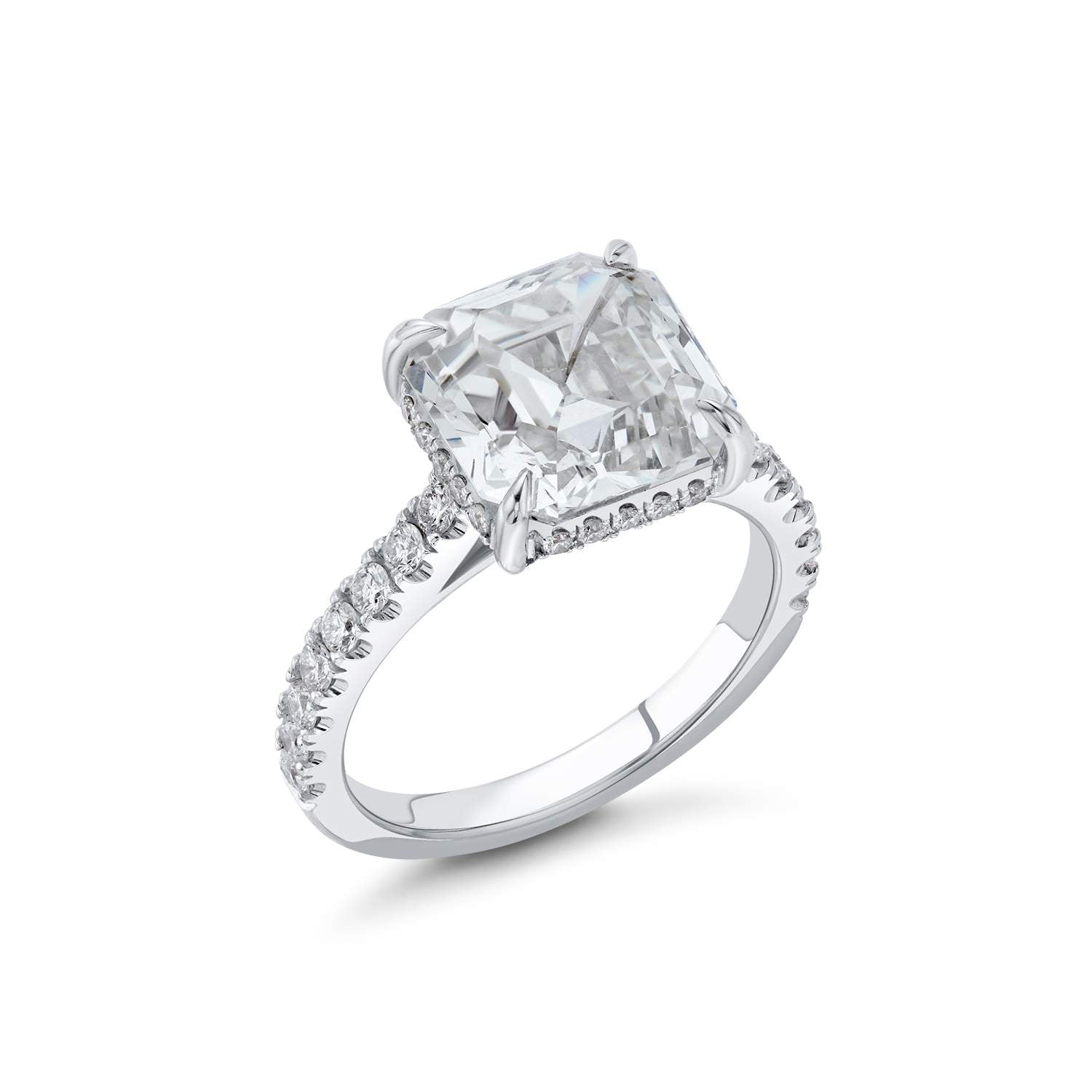 Asscher Cut Diamond Engagement Ring.