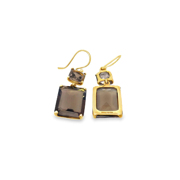 18kt Gold Ippolita Quartz Earrings.