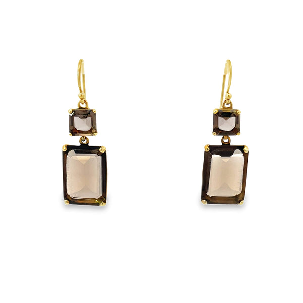 18kt Gold Ippolita Quartz Earrings.