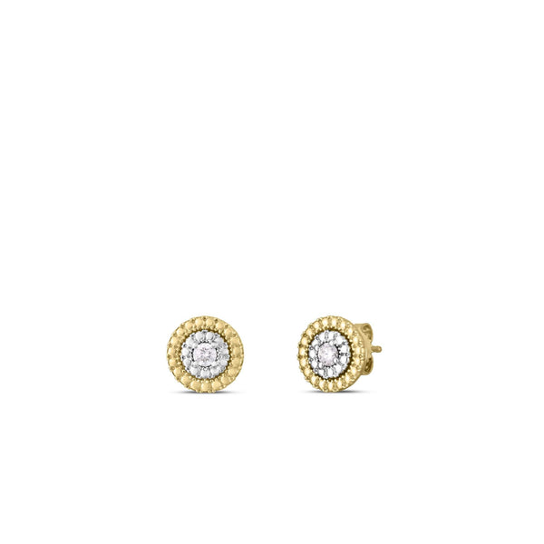 18kt Gold Roberto Coin Diamond Dot Earrings