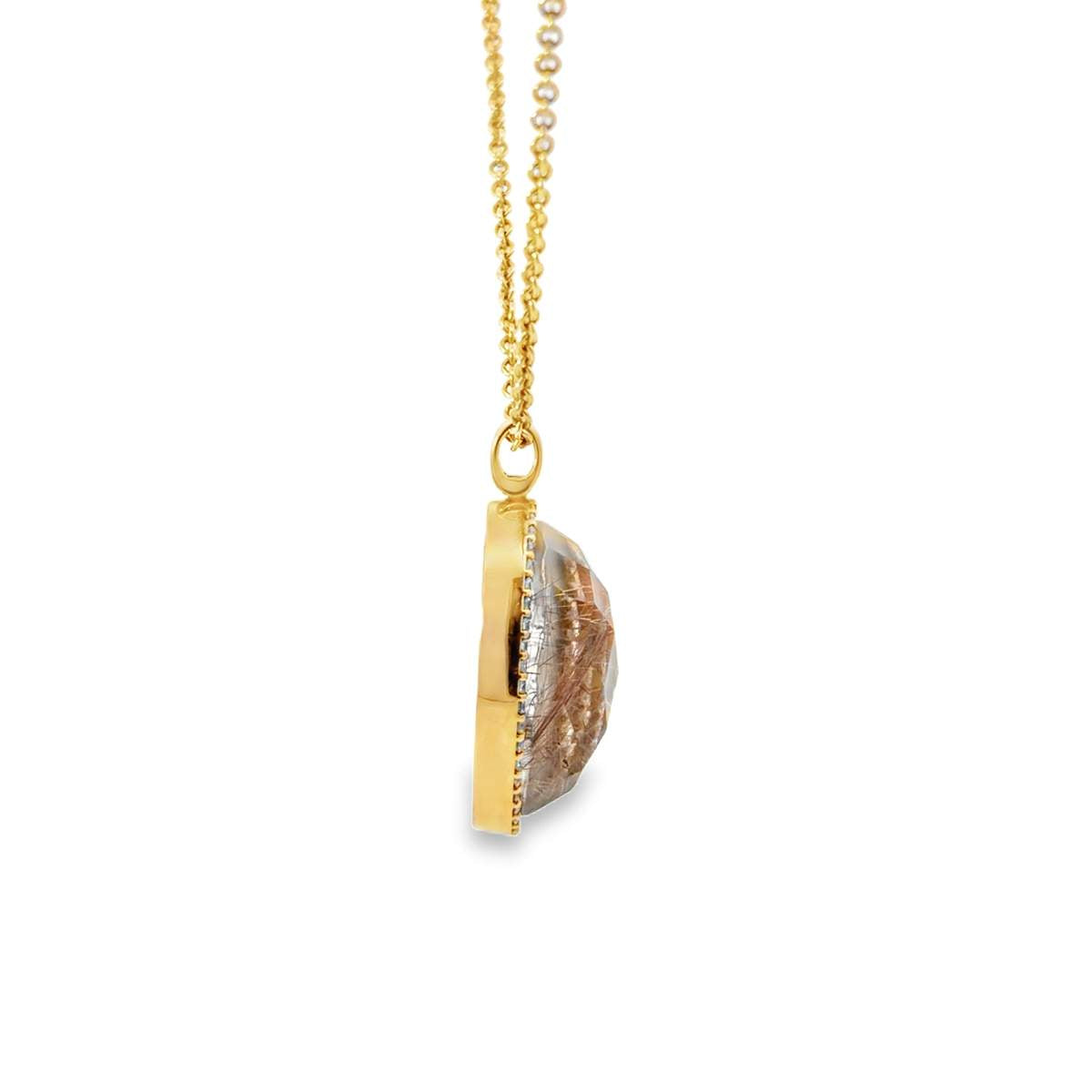 18kt Gold Roberto Coin Quartz Pendant