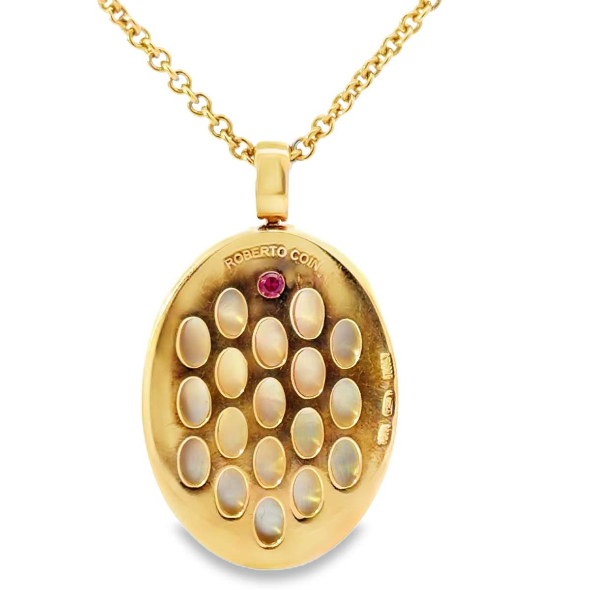 18kt Gold Roberto Coin Quartz Pendant