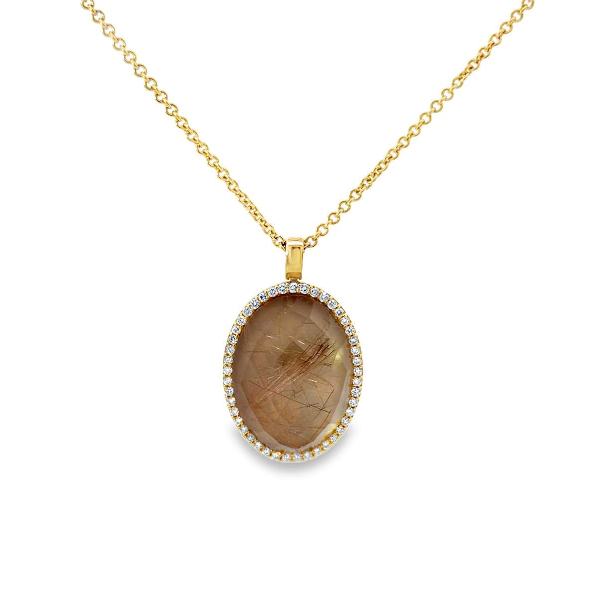18kt Gold Roberto Coin Quartz Pendant
