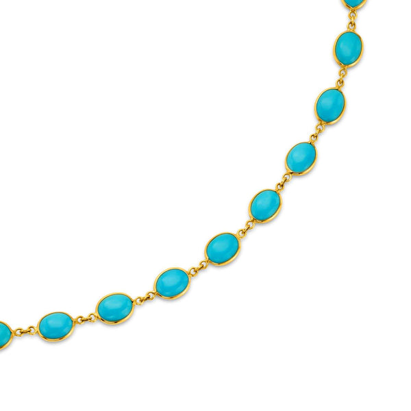 18kt Gold Turquoise Necklace