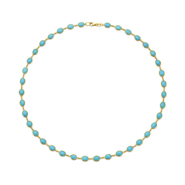 18kt Gold Turquoise Necklace