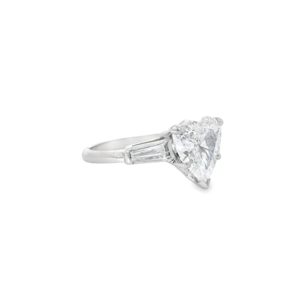 Platinum Diamond Heart Engagement Ring