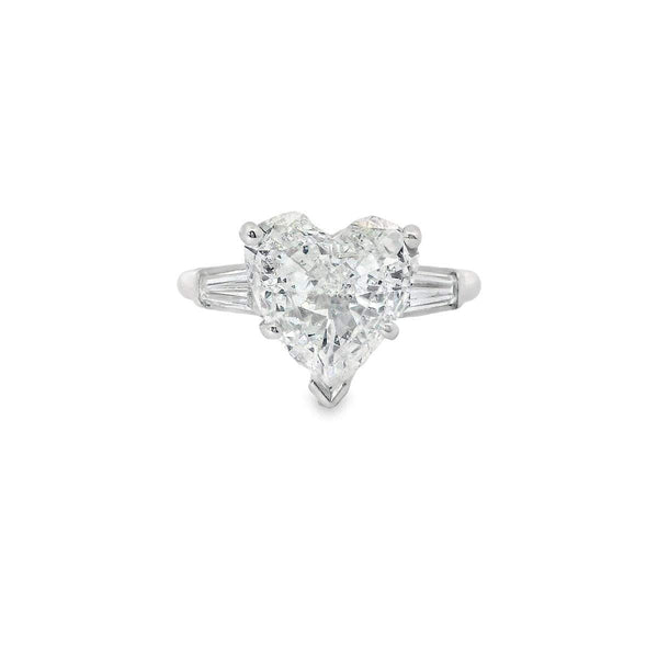 Platinum Diamond Heart Engagement Ring