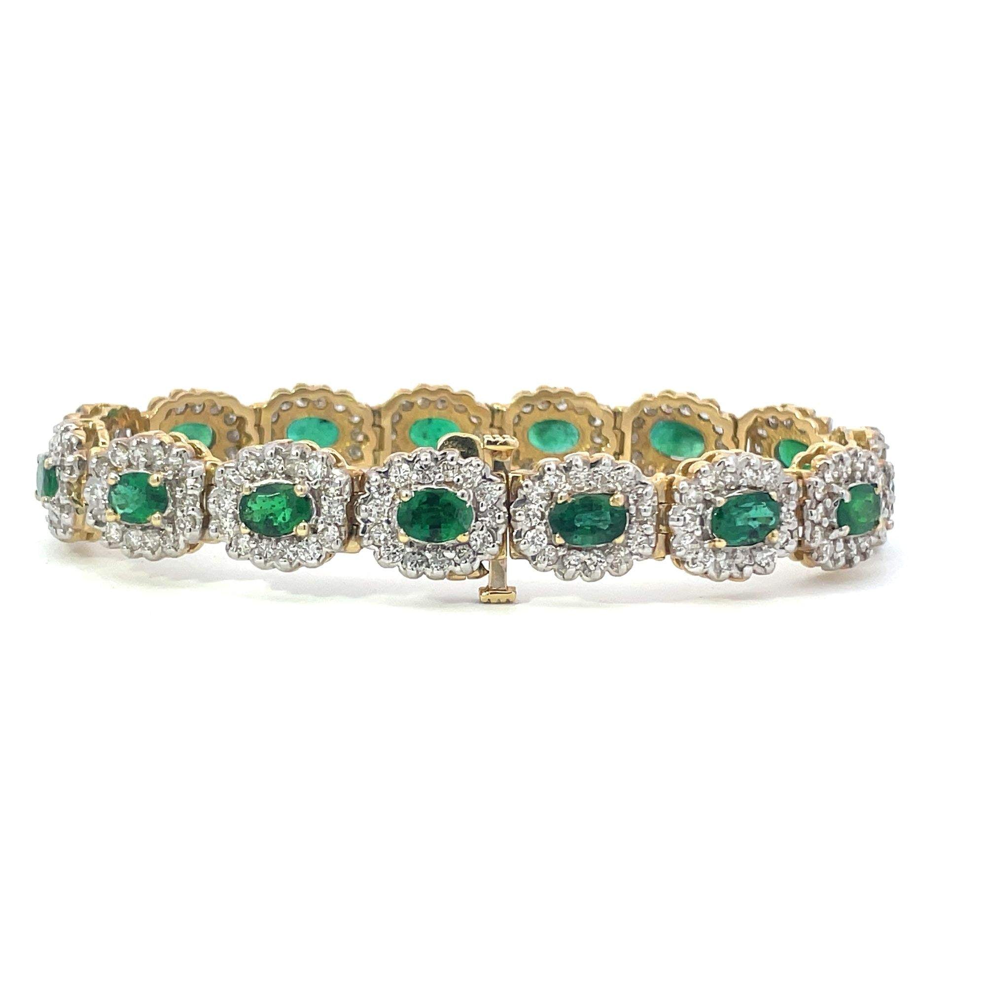 Emerald And Diamond Bracelet.