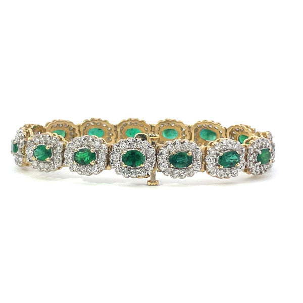 Emerald And Diamond Bracelet.