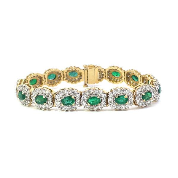 Emerald And Diamond Bracelet.