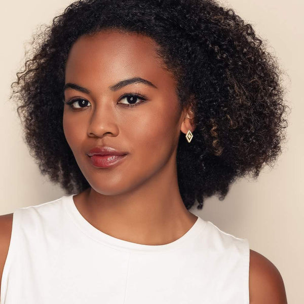 18kt Gold Roberto Coin Lozenge Earrings