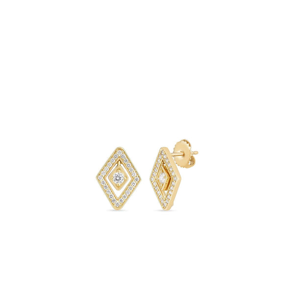 18kt Gold Roberto Coin Lozenge Earrings