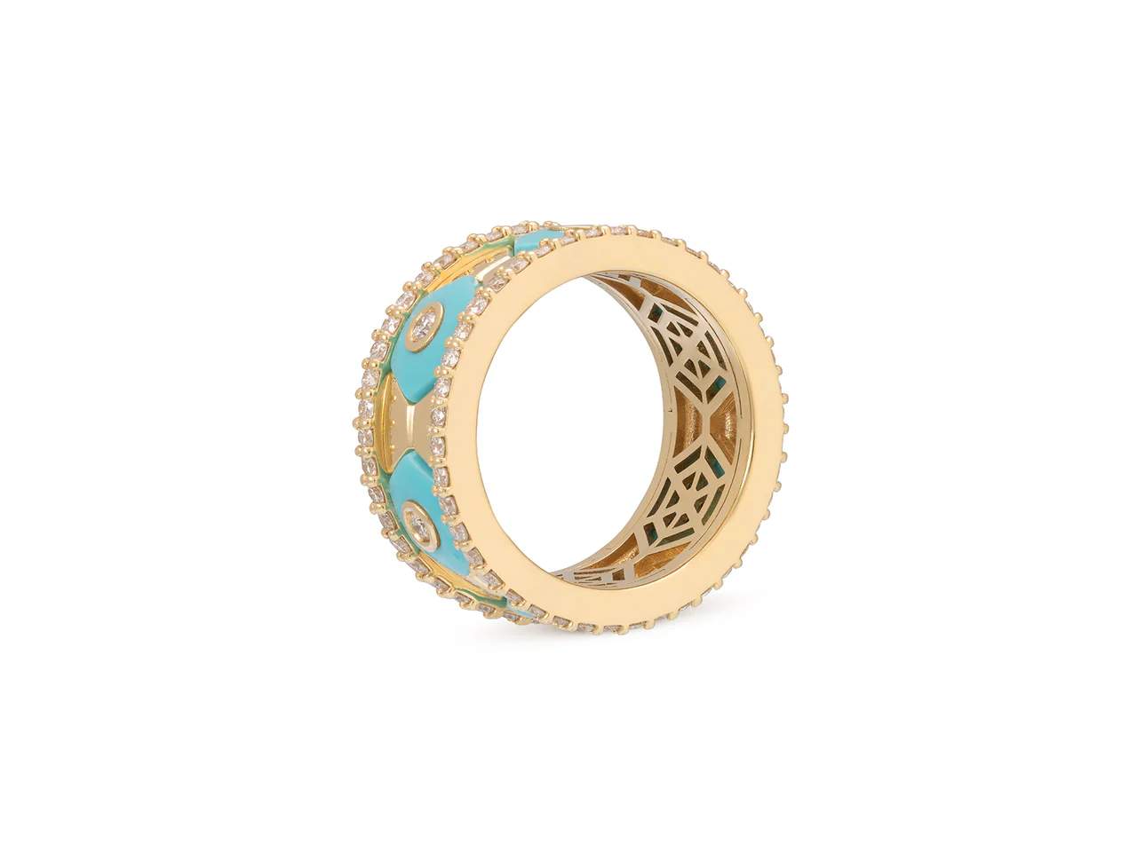 18kt Gold Miseno Baia Sommersa Turquoise Ring.