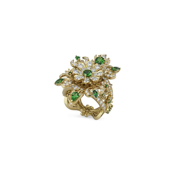 YELLOW GOLD FLORA GUCCI RING
