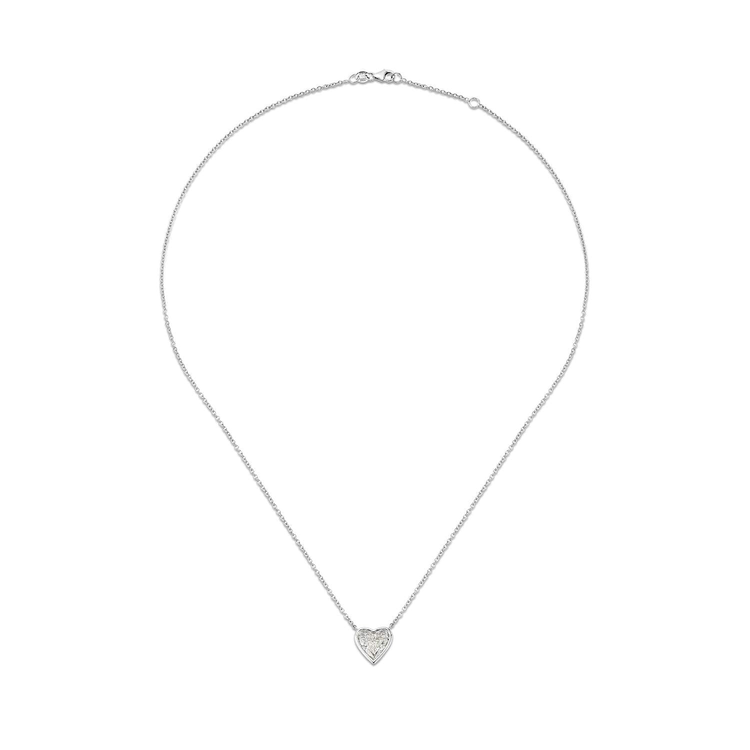 14kt Gold Solitaire Heart Pendant