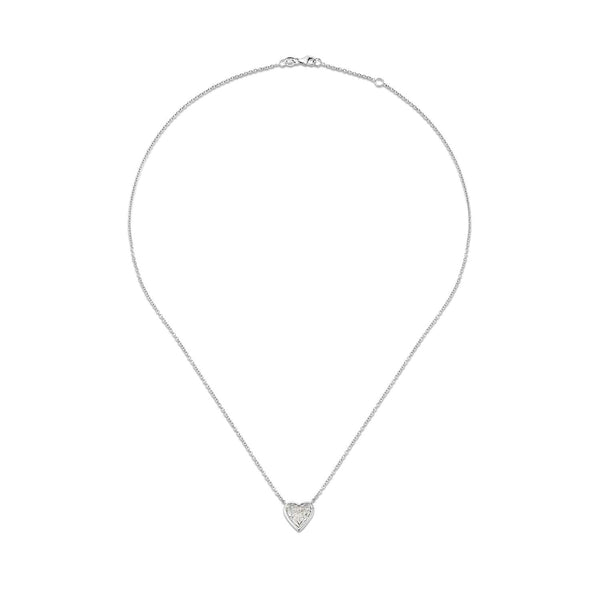 14kt Gold Solitaire Heart Pendant
