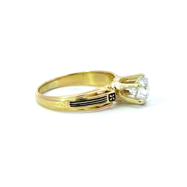18kt Gold Antique Diamond Engagement Ring