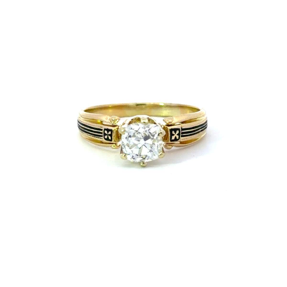 18kt Gold Antique Diamond Engagement Ring