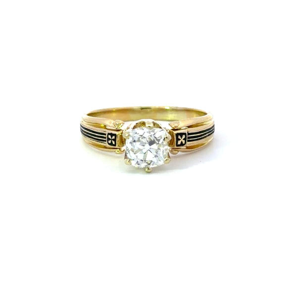 18kt Gold Antique Diamond Engagement Ring