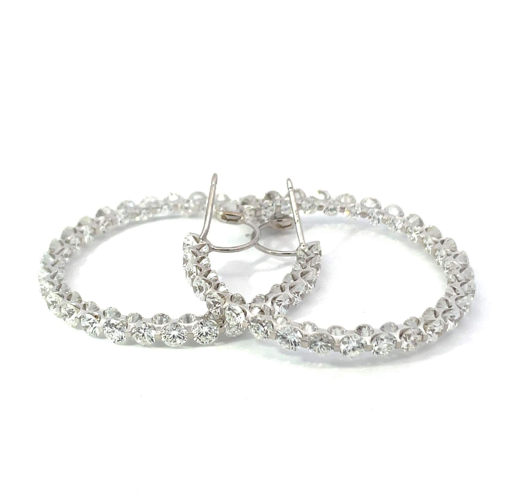 CHOPARD DIAMOND HOOP EARRINGS