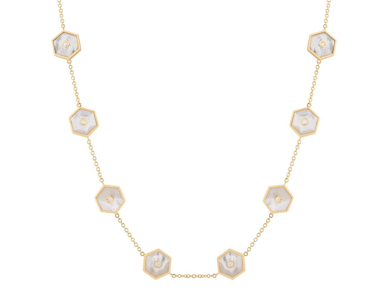 18kt Gold Miseno Mother Of Pearl Necklace