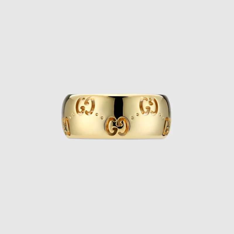 18kt Gucci Wide Icon Ring