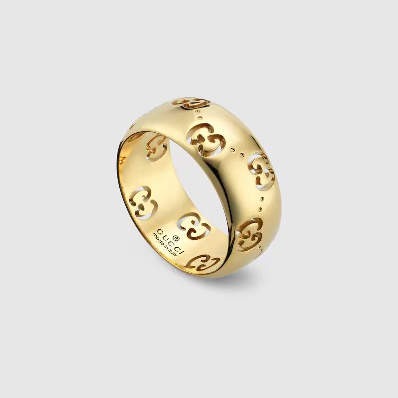 18kt Gucci Wide Icon Ring