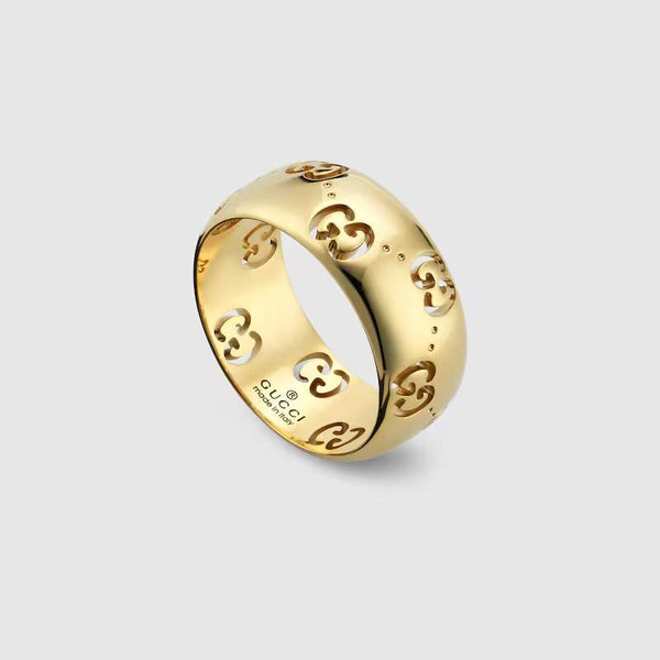 18kt Gucci Wide Icon Ring